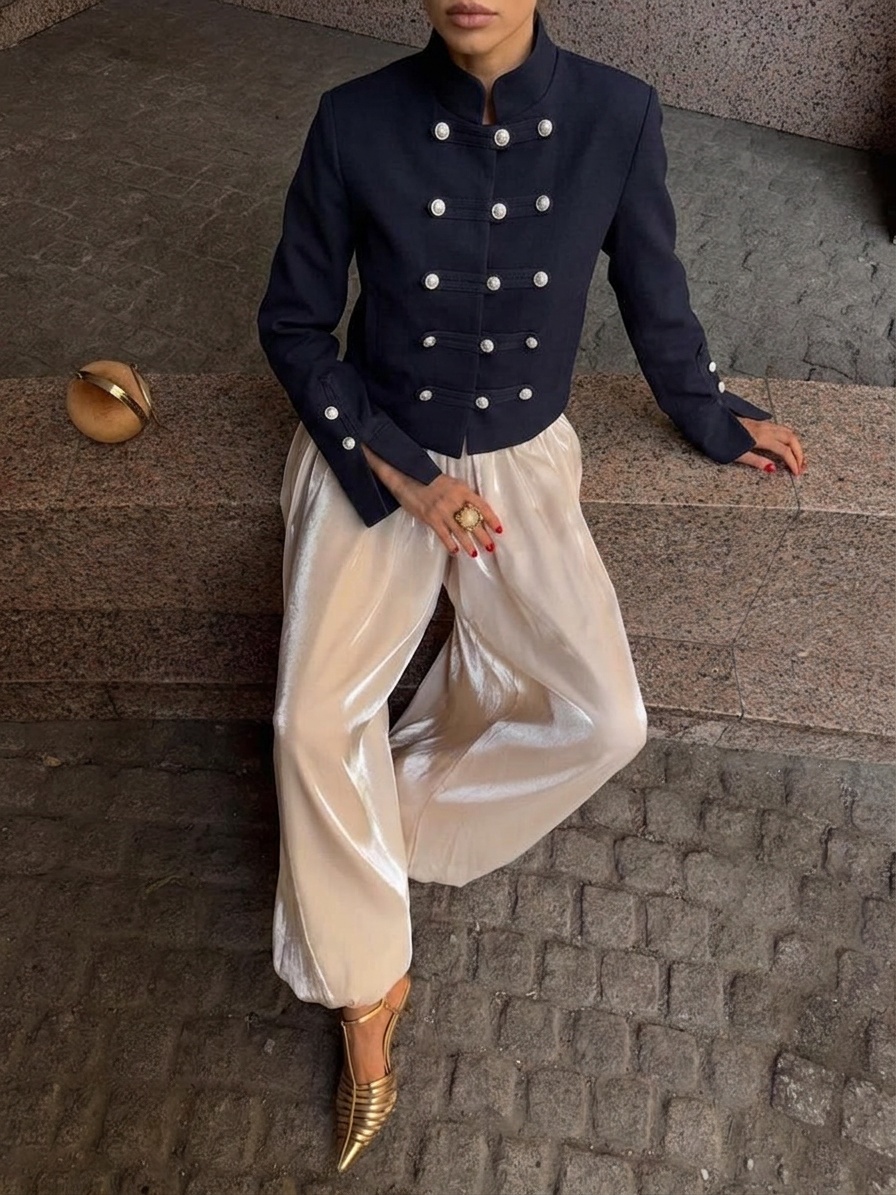 Жакет гусарский Zunelle — тёмно-синий